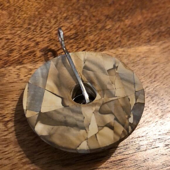 Gorgeous Vintage Sterling Wrapped Stone Pendant - Picture 5 of 5